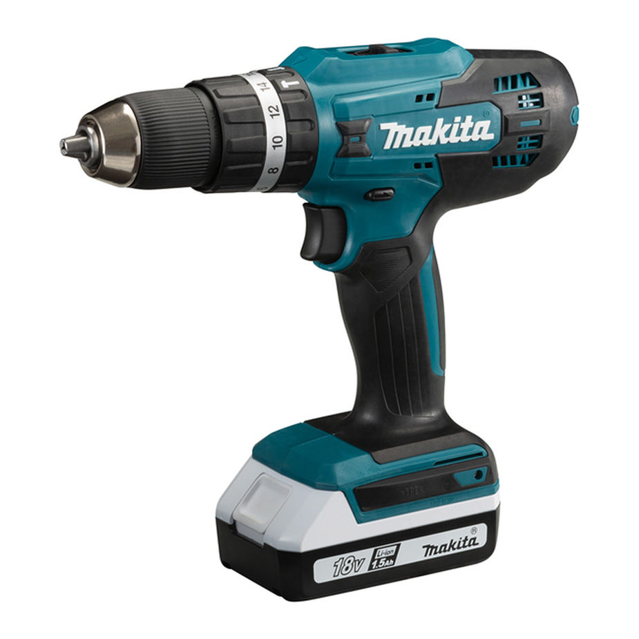 Дрель-шуруповерт аккумуляторная ударная Makita HP488DWE (HP488DWE) 18В 2х1,5Ач Li-Ion 2 АКБ иЗУ