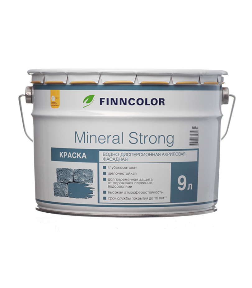 Краска водно-дисперсионная фасадная Finncolor Mineral Strong белая основа LAP/MRA 9 л