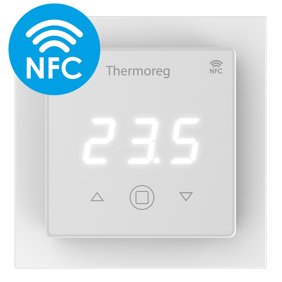 Терморегулятор электронный сенсорный для теплого пола Thermo TI-700 NFC белый с поддержкой NFC