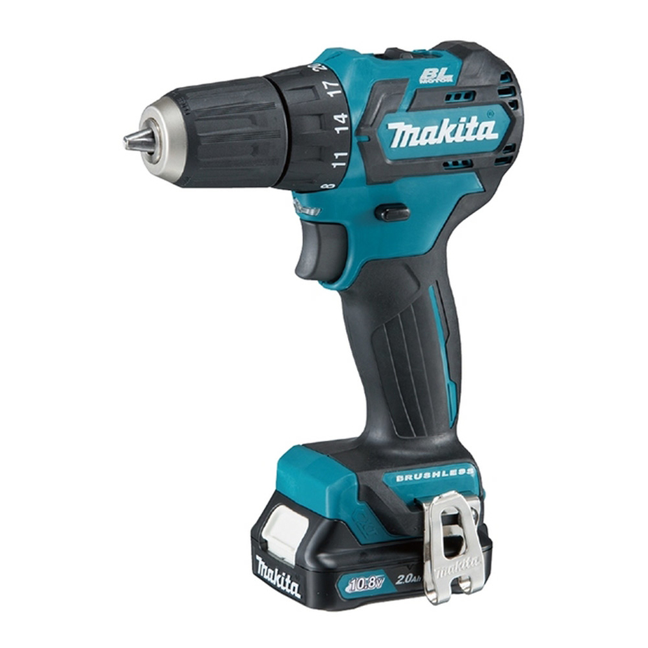 Дрель-шуруповерт аккумуляторная безударная Makita DF332DWME (DF332DWME) 12В 2х4Ач Li-Ion 2 АКБ иЗУ