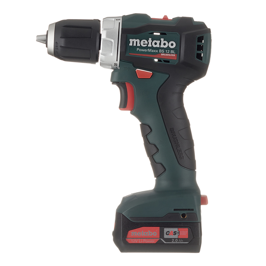 Дрель-шуруповерт аккумуляторная Metabo PowerMaxx BS 12 BL (601038500) 12В 2х2Ач Li-Ion