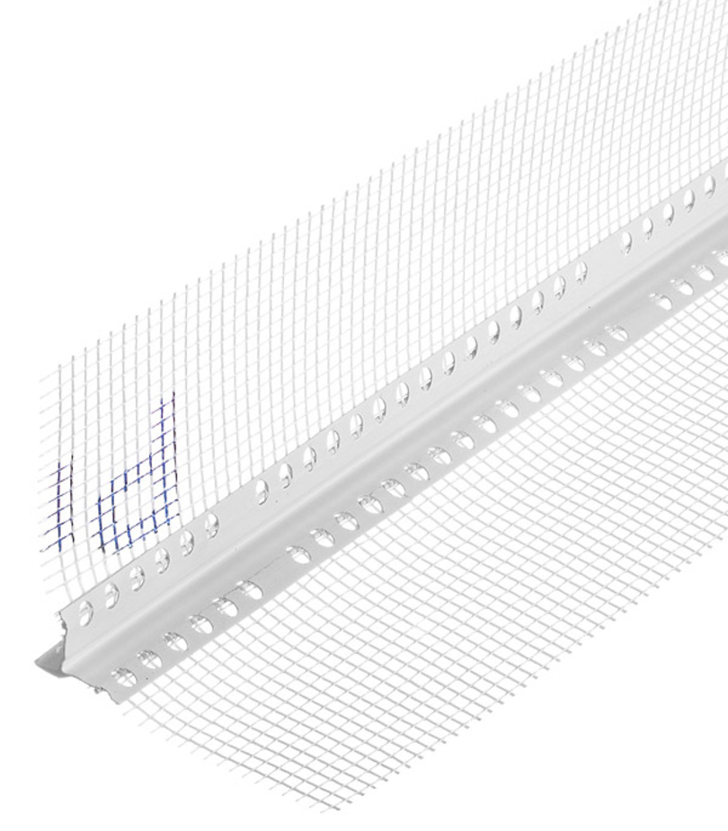 Профиль-капельник углозащитный пластиковый, с сеткой из стекловолокна 100х100 мм, 2,5 м