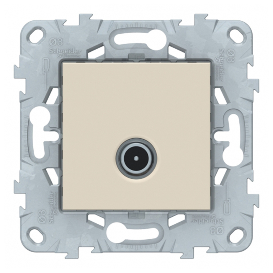 Розетка телевизионная Schneider Electric Unica NEW NU546244 одиночная TV скрытая установка бежевая