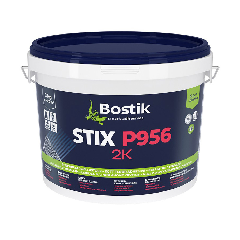 Клей для ПВХ, паркета и каучуковых напольных покрытий Bostik Stix P956 2K PU 8 кг