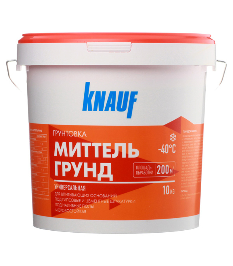 Грунт Knauf Миттельгрунд для впитывающих оснований концентрат 10 кг