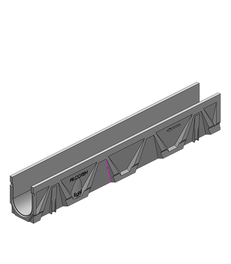 Лоток водоотводный композитобетонный 1000х126х165 мм Filcoten класс С250