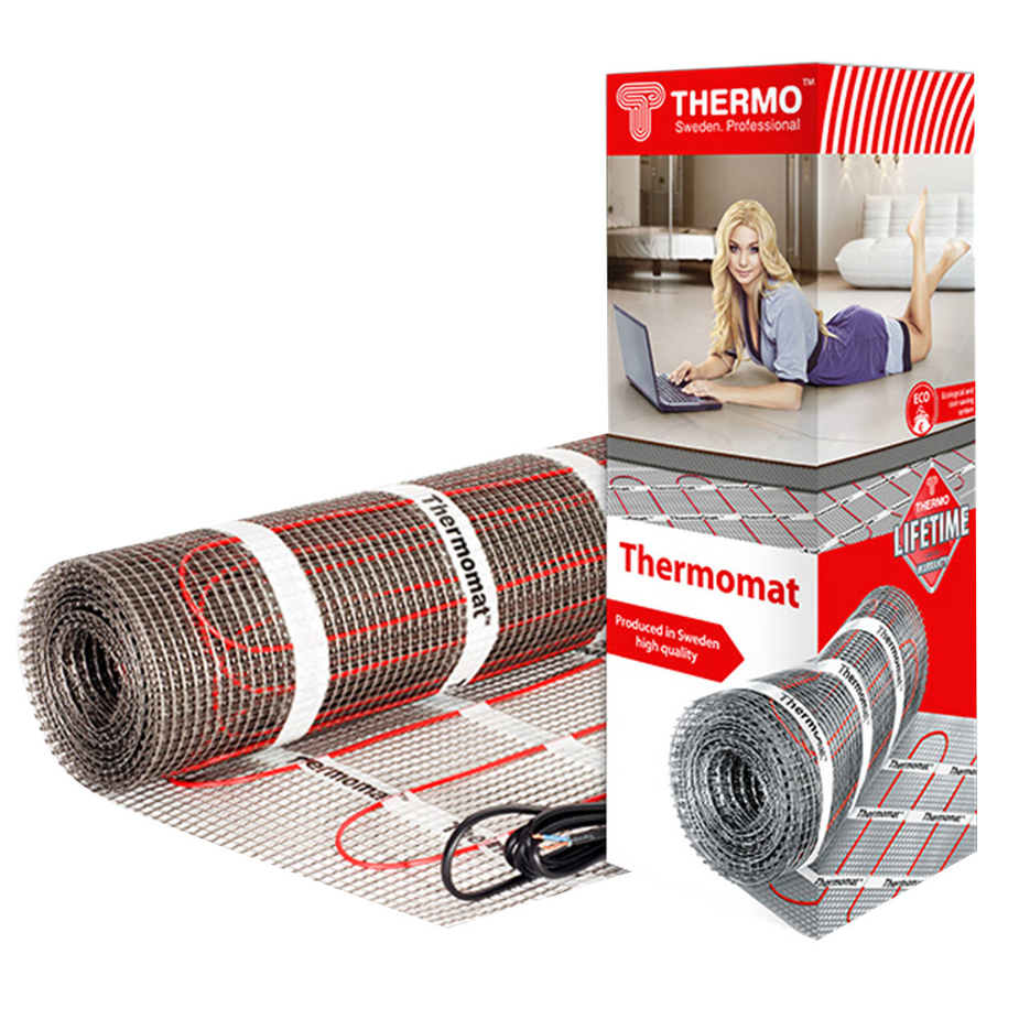 Теплый пол нагревательный мат Thermo Thermomat 9 кв.м 180 (1640) Вт