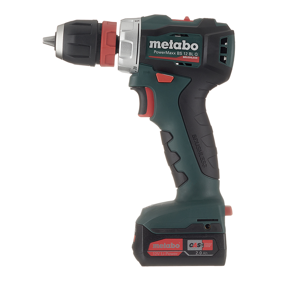 Дрель-шуруповерт аккумуляторная Metabo PowerMaxx BS 12 BL Q (601039500) 12В 2х2Ач Li-Ion