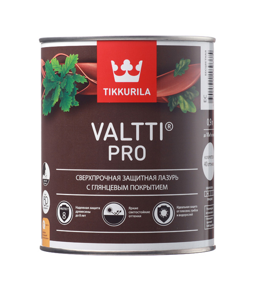 Антисептик Tikkurila Valtti Pro декоративный для дерева бесцветный 0,9 л