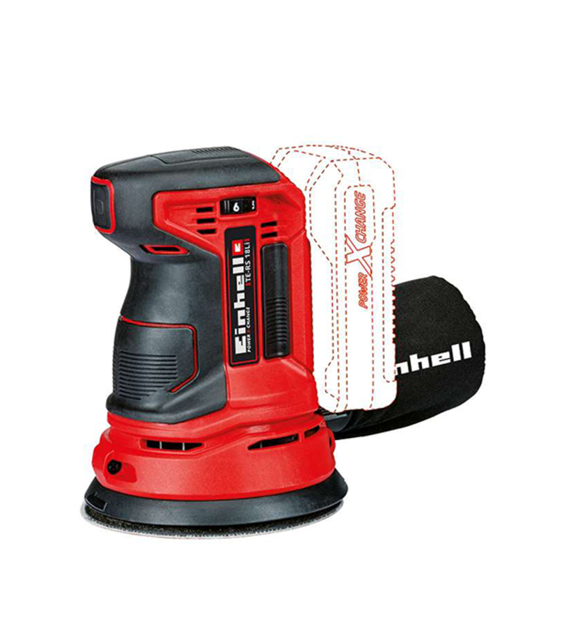 Шлифмашина эксцентриковая аккумуляторная Einhell PXC TE-RS 18 Li-Solo (4462010) 18В Li-Ion d125 мм без АКБ и ЗУ