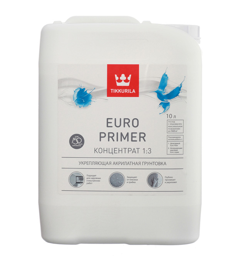 Грунт Tikkurila Euro Primer концентрат 10 л