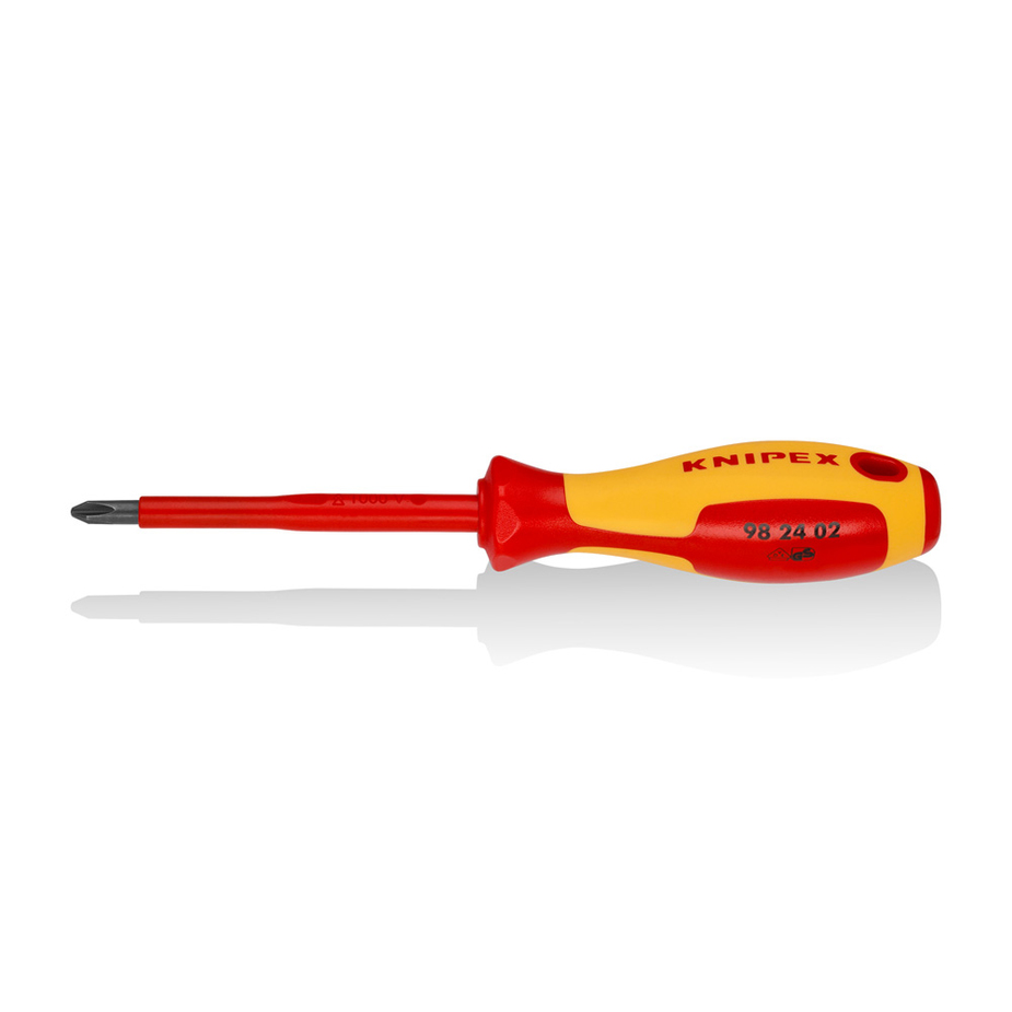 Отвертка диэлектрическая крестовая 212 мм 1000 В Knipex (KN-982402) PH2