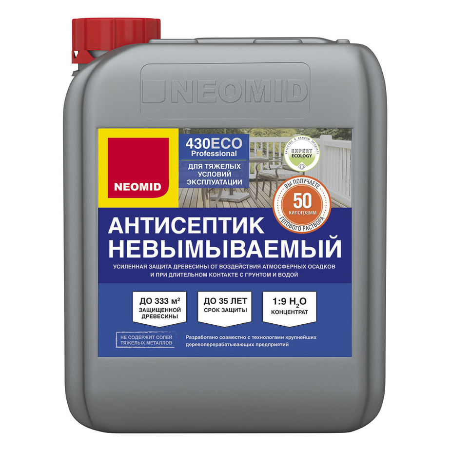 Антисептик Neomid 430 Еco невымываемый для дерева биозащитный концентрат 1:9 5 кг