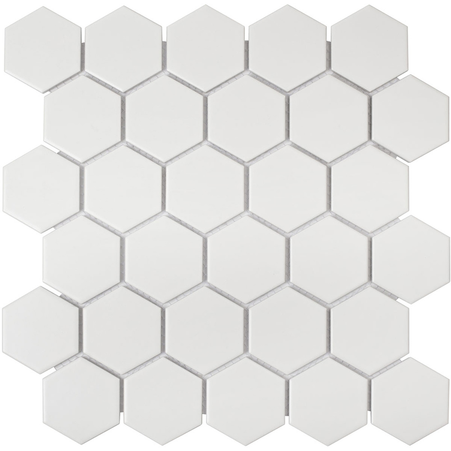 Мозаика Starmosaic Hexagon small белая керамическая 282х272х6 мм матовая