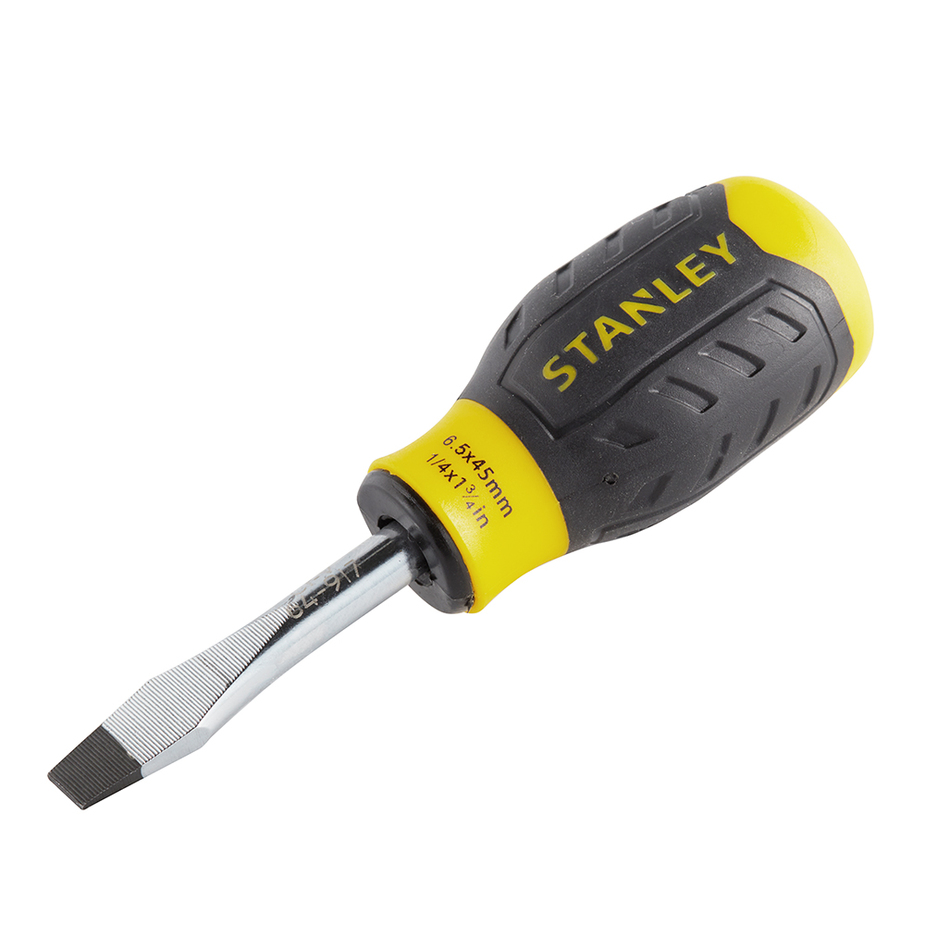 Отвертка плоская SL6,5 45 мм Stanley CushionGrip (0-64-917)