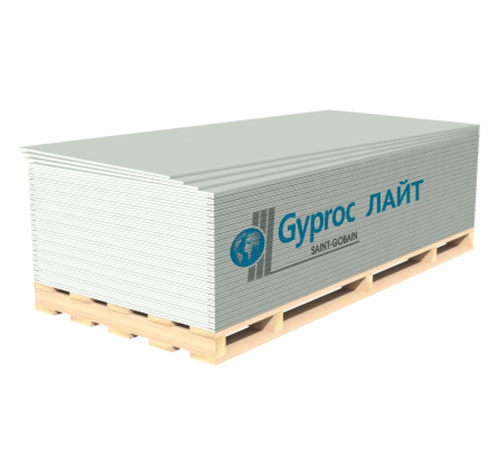 Гипсокартон Gyproc Лайт 2500х1200х9,5 мм для потолка