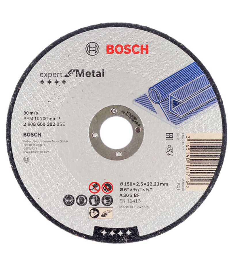 Круг отрезной по металлу Bosch (2608600382) 150х22х2,5 мм