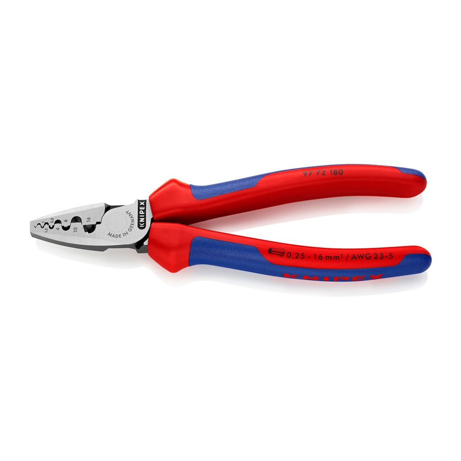 Пресс-клещи обжимные 180 мм Knipex (KN-9772180) для опрессовки контактных гильз