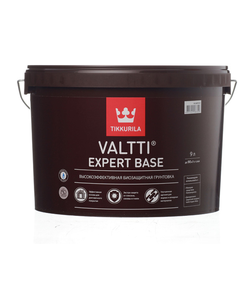 Антисептик Tikkurila Valtti Expert Base грунтовочный для дерева бесцветный 9 л