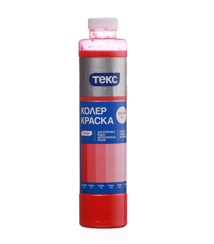 Колер краска Текс Профи красная 1 0,75 л